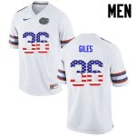 Men's Florida Gators #36 Eddie Giles NCAA Nike White USA Flag Fashion Authentic Stitched College Football Jersey RRZ3662NZ